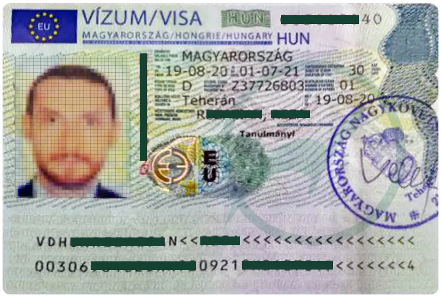 ویزای موفق مجارستان همراه با کارت اقامت