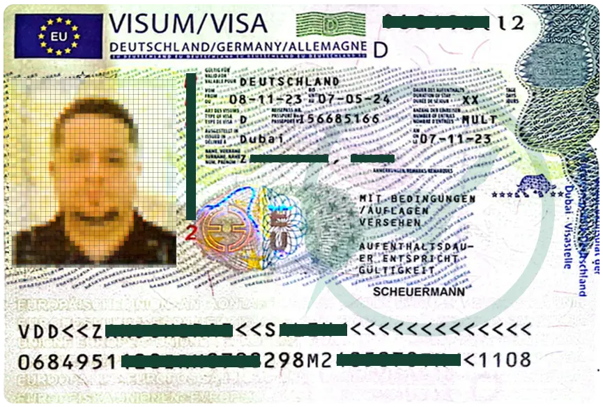 ویزای موفق آلمان همراه با بلو کارت